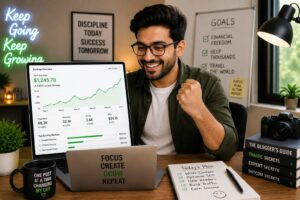Successful blogger earning money online through blogging in 2026 How to make money blogging in 2026