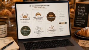 AI generated bakery logo example
