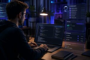 AI coding agent helping developers build and debug software